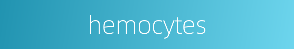 hemocytes的同义词
