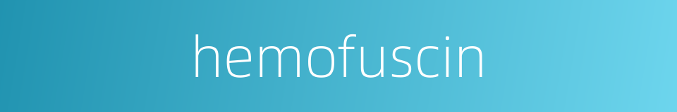 hemofuscin的同义词