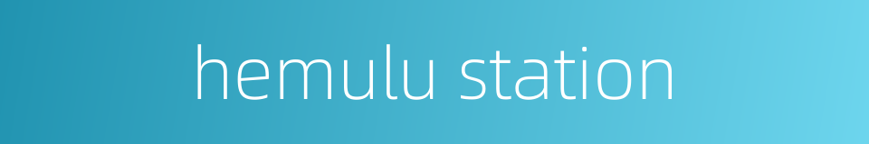 hemulu station的同义词