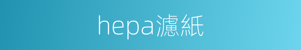 hepa濾紙的同義詞