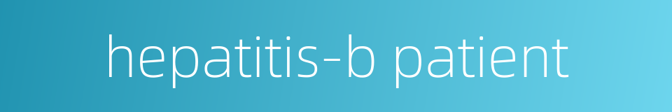 hepatitis-b patient的同义词
