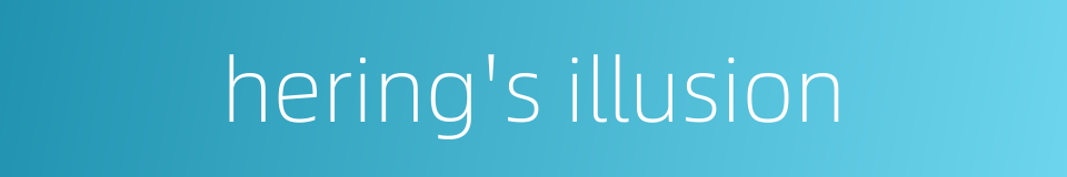 hering's illusion的同义词