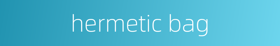hermetic bag的同义词