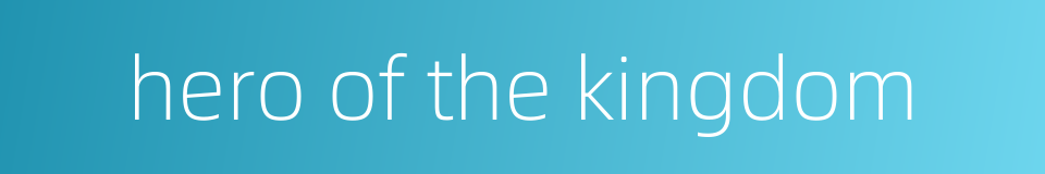 hero of the kingdom的同义词