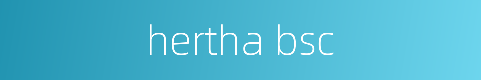hertha bsc的同义词