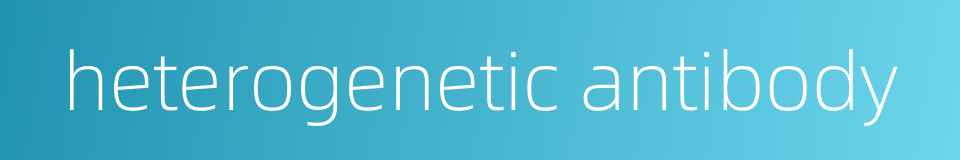 heterogenetic antibody的同义词