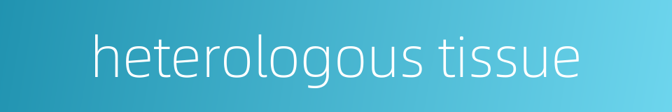 heterologous tissue的同义词