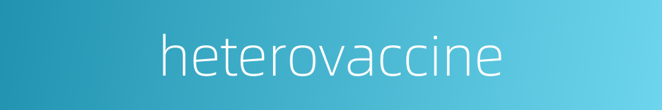 heterovaccine的同义词
