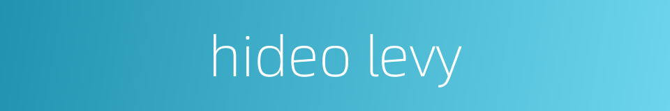 hideo levy的同义词
