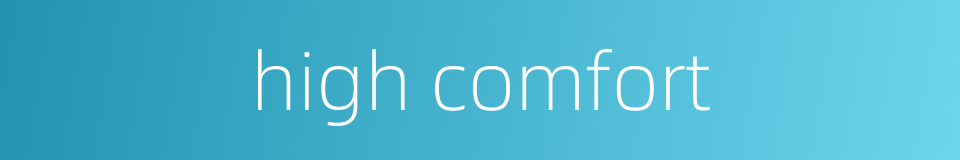 high comfort的同义词
