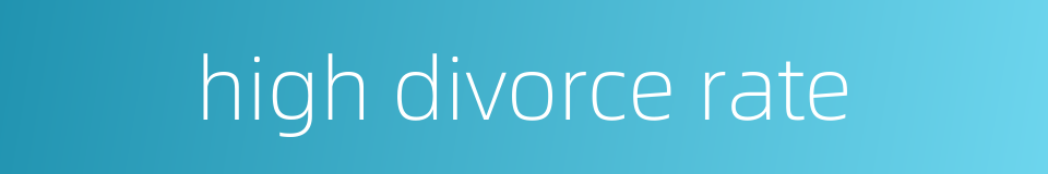high divorce rate的同义词