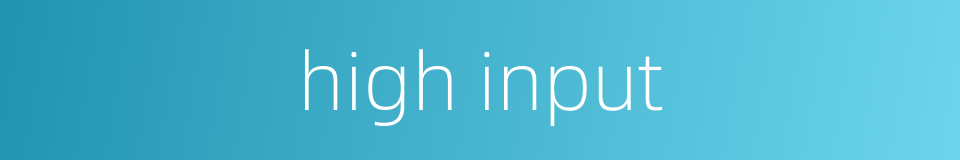 high input的同义词