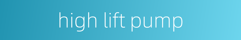 high lift pump的同义词