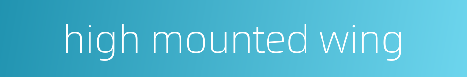 high mounted wing的同义词