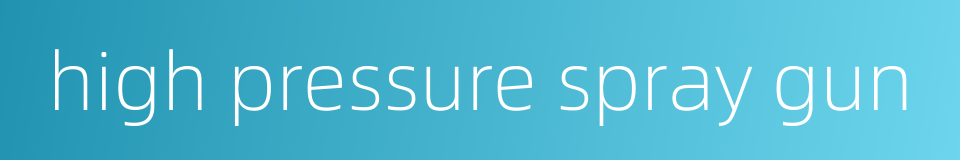 high pressure spray gun的同义词