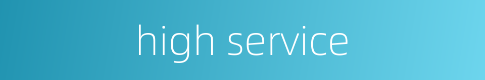 high service的同义词