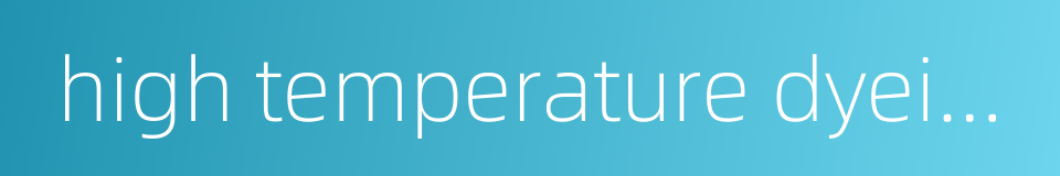 high temperature dyeing machine的同义词