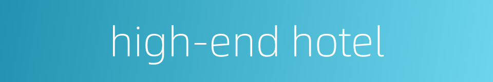 high-end hotel的同义词