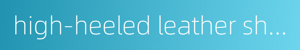 high-heeled leather shoes的同义词