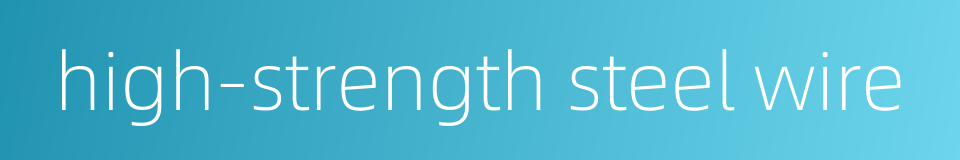 high-strength steel wire的同义词