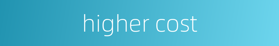 higher cost的同义词