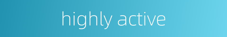 highly active的同义词
