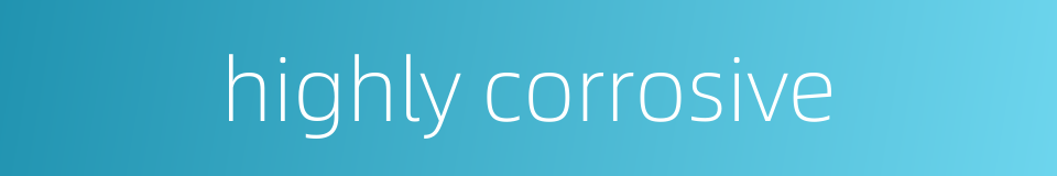 highly corrosive的同义词