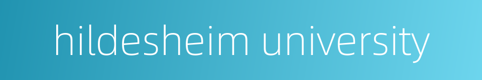 hildesheim university的同义词
