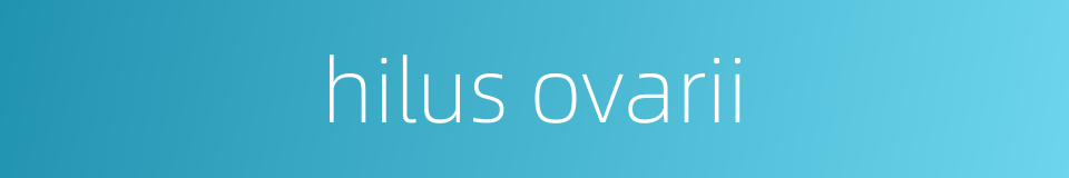 hilus ovarii的同义词