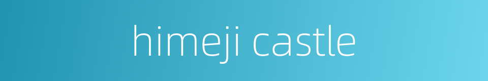 himeji castle的同义词