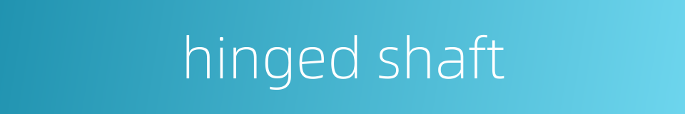 hinged shaft的同义词