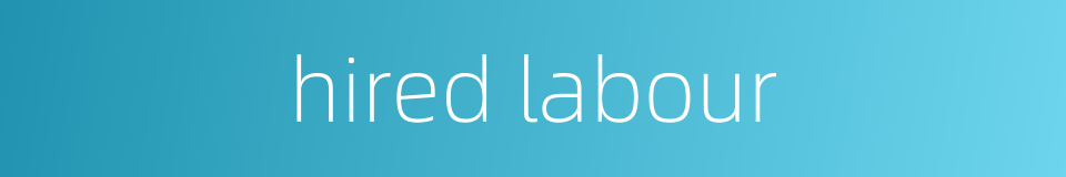 hired labour的同义词