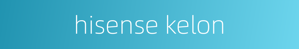 hisense kelon的同义词