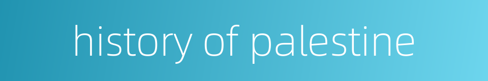 history of palestine的同义词