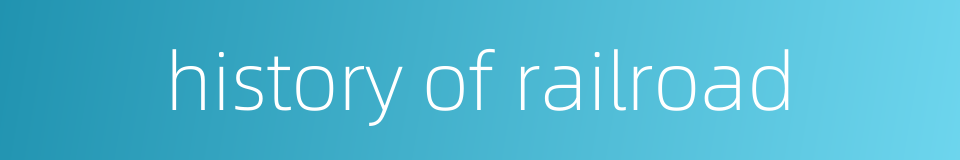 history of railroad的同义词