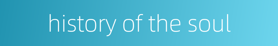 history of the soul的同义词