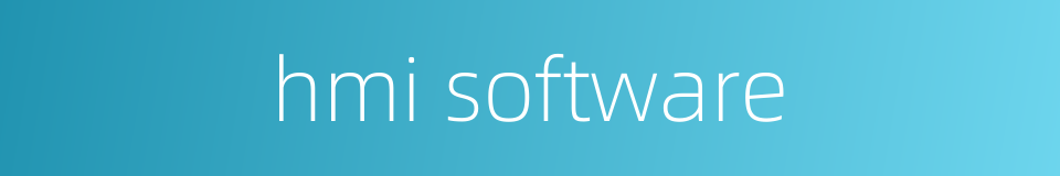 hmi software的同义词