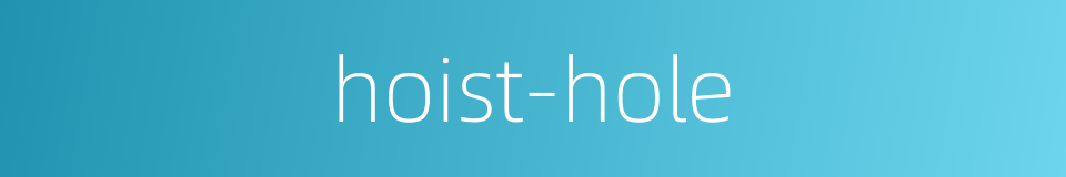 hoist-hole的同义词
