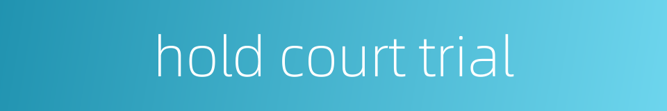 hold court trial的同义词