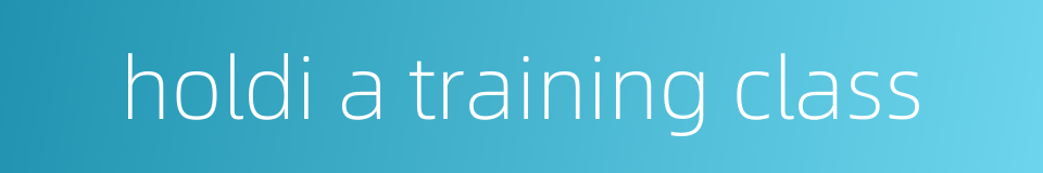 holdi a training class的同义词