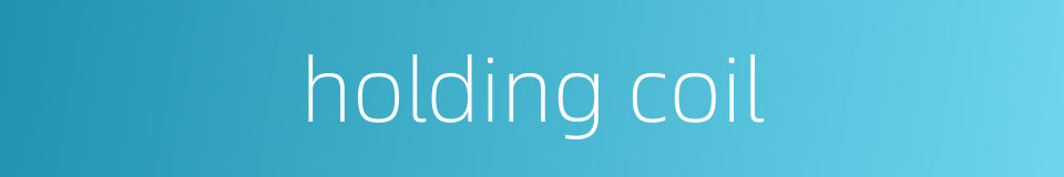 holding coil的同义词