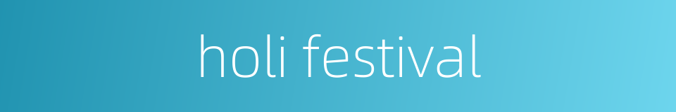 holi festival的同义词