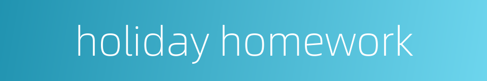 holiday homework的同义词