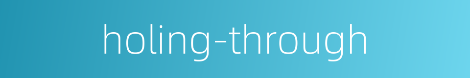 holing-through的同义词