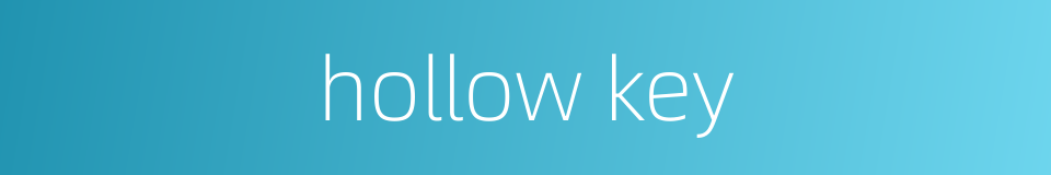 hollow key的同义词