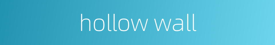 hollow wall的同义词