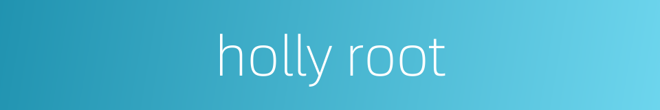 holly root的同义词