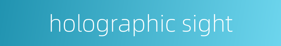 holographic sight的同义词