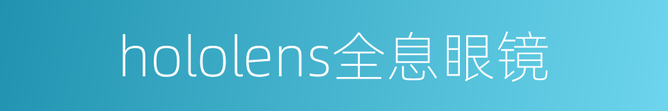 hololens全息眼镜的同义词