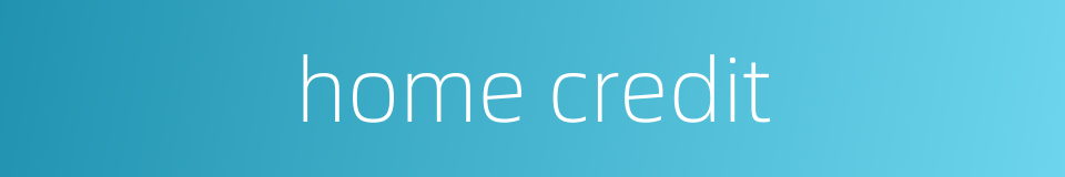 home credit的同义词